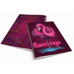Zvezek A4 Črtani Flamingo